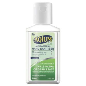 Aqium Hand Sanitiser (Aloe) 60ml ea