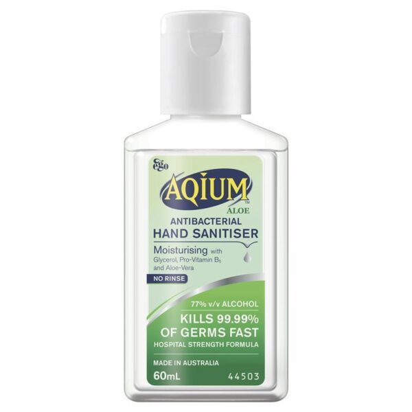 Aqium Hand Sanitiser (Aloe) 60ml ea
