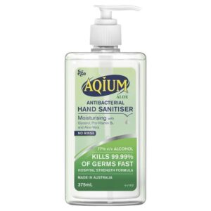 Aqium Hand Sanitiser (Aloe) 375ml ea