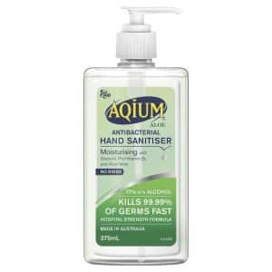 Aqium Hand Sanitiser (Aloe) 375ml ea