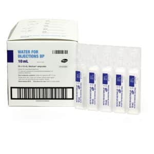 Water for Injection 10ml Amp each