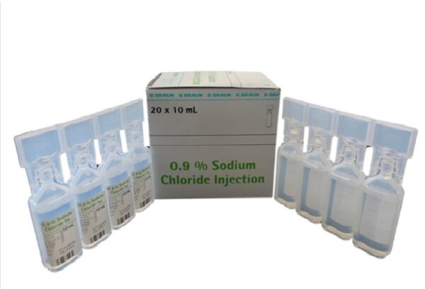 Sodium Chloride .9% Injection 10ml Amp 20