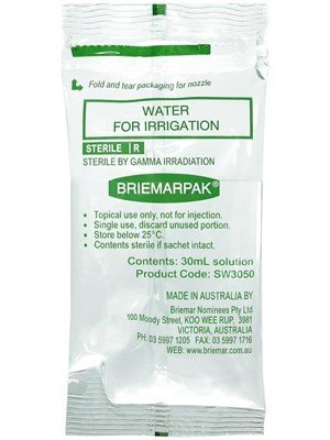 Water for Irrigation 30ml sterile sachet - each