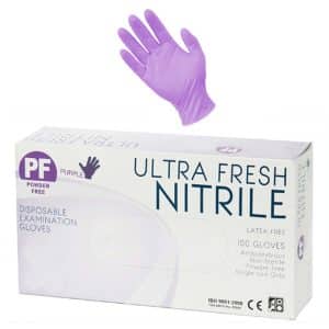 Gloves Nitrile PF Purple Medium 100