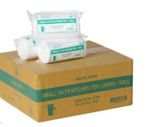 Bin Liner 18Lt White 1000