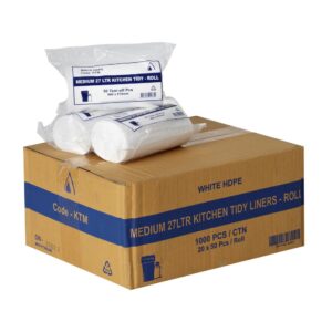 Bin Liner 27Lt White Roll 1000