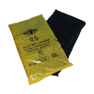 Bin Liner 120Lt Black H/D 250