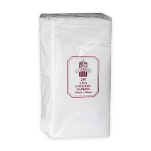 Napkin Caprice Cocktail 2ply White 2000