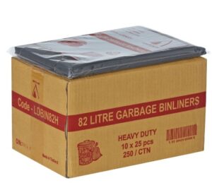 Bin Liner 82Lt Black H/D 250