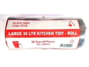 Bin Liner 36Ltr Black Roll 1000