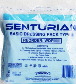 Dressing Pack Sentry non woven swab st ea