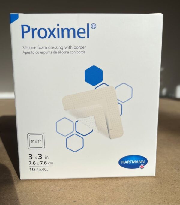 Proximel® Silicone Foam with border 7.6cm x 7.6cm ea