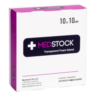 Medstock Transparent Foam Island 10cmx10cm each