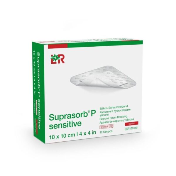 Suprasorb P Sensitive Foam Border 10cmx10cm ea