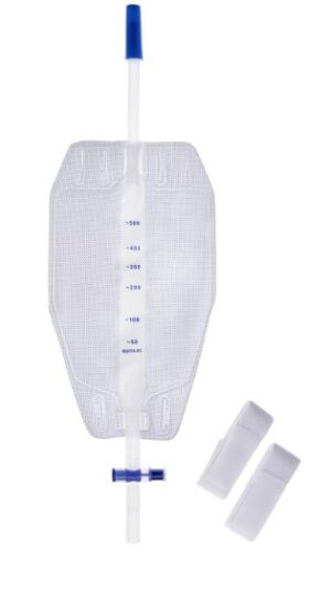 UNOQUIP Leg Bag  Sterile, 500ml, 9cm tube, T-Tap,