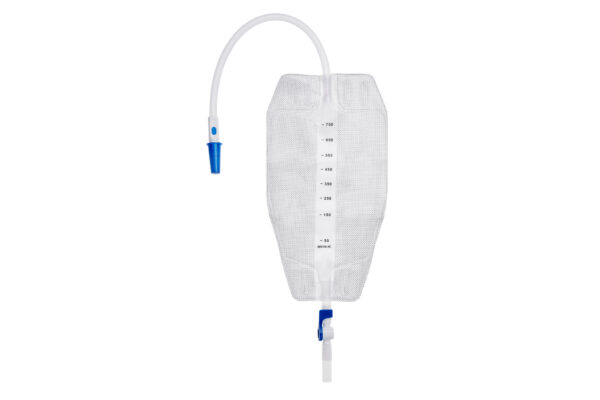 UNOQUIP Leg Bag  Sterile, 750ml, 9cm tube, Lever tap-tap, Soft back