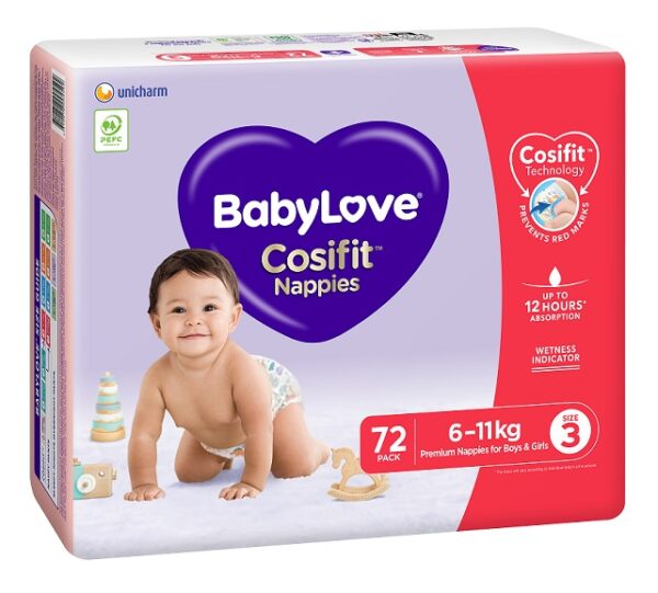 Babylove Cosifit Jumbo Crawler Size 3 pack/72