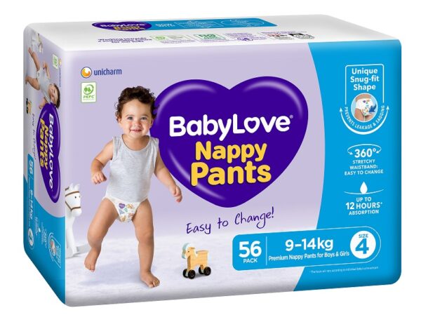 Babylove N-Pants Jumbo Toddler Size 4 pack/56