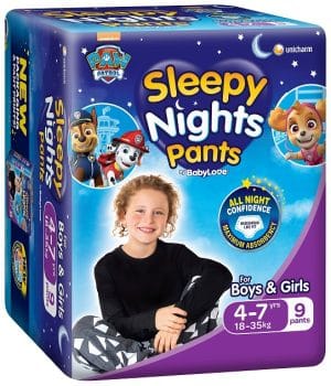 Babylove Sleepy Nights 4-7yr pack/9