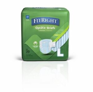 Medline Fitright Plus Brief Wrap L Blue 80