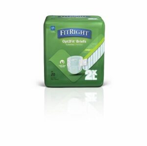 Medline Fitright Plus Brief Wrap XXL Green 80