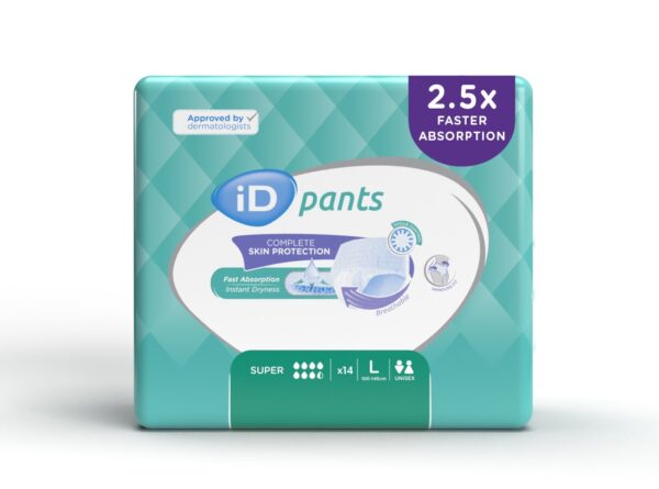 iD Pants Super L 1870mL 100-145cm pack/14