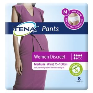 TENA Pants Women Discreet Blanc Medium pack/8